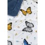 ETE HOMETEX TEK KİŞİLİK LÜX WELSOFT YORGAN SETİ KELEBEK İNDİGO 155X215CM 8696474231930